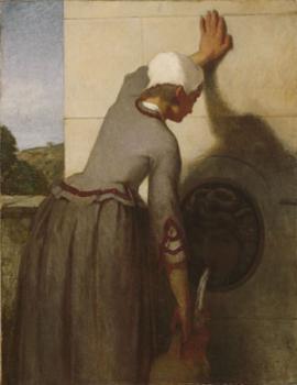 William Morris Hunt : Girl AT The Fountain